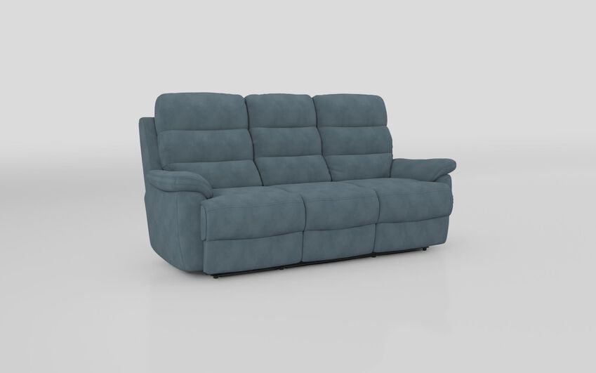 Blue Fabric Ossett 3 Seater Sofa