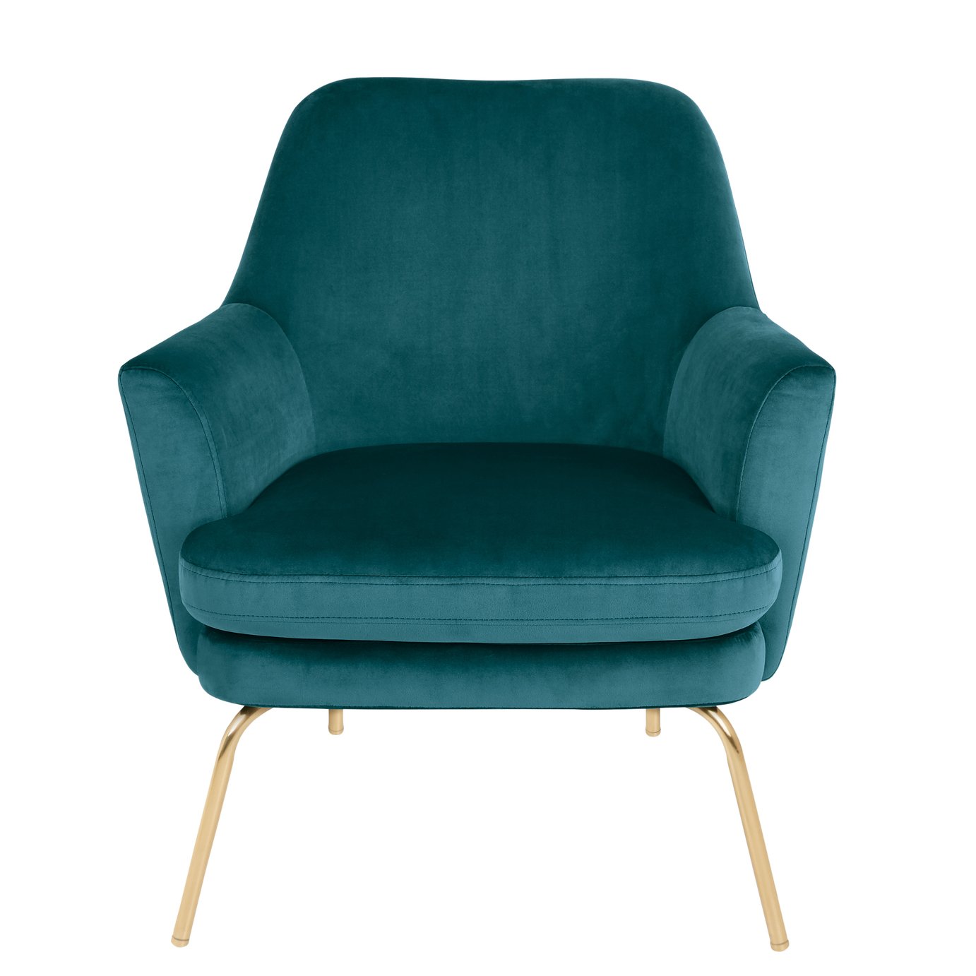 Habitat Celine Velvet Accent Chair - Teal