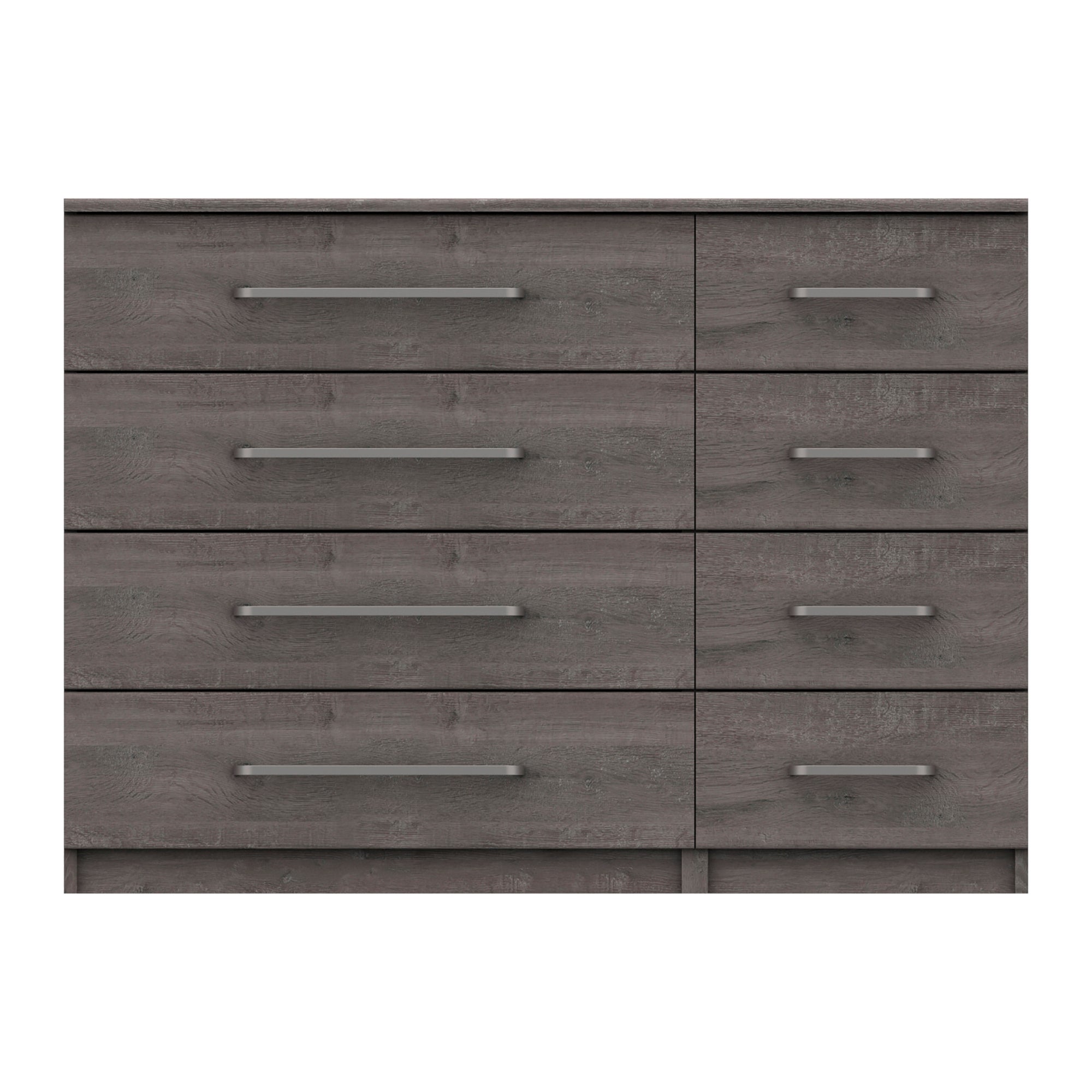 Parker Grey 8 Drawer Wide Chest Grey