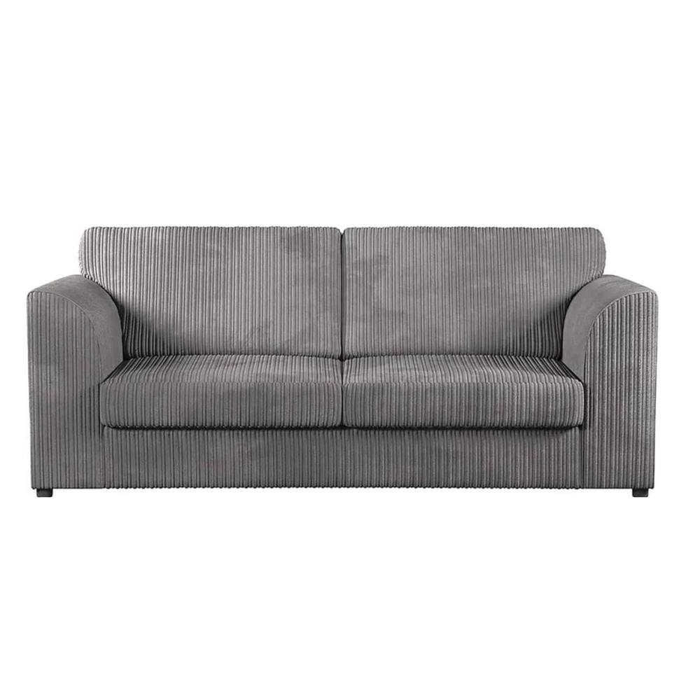 Bliss Furniture Jumbo Cord High Back 3 Seater Sofa in Grey
