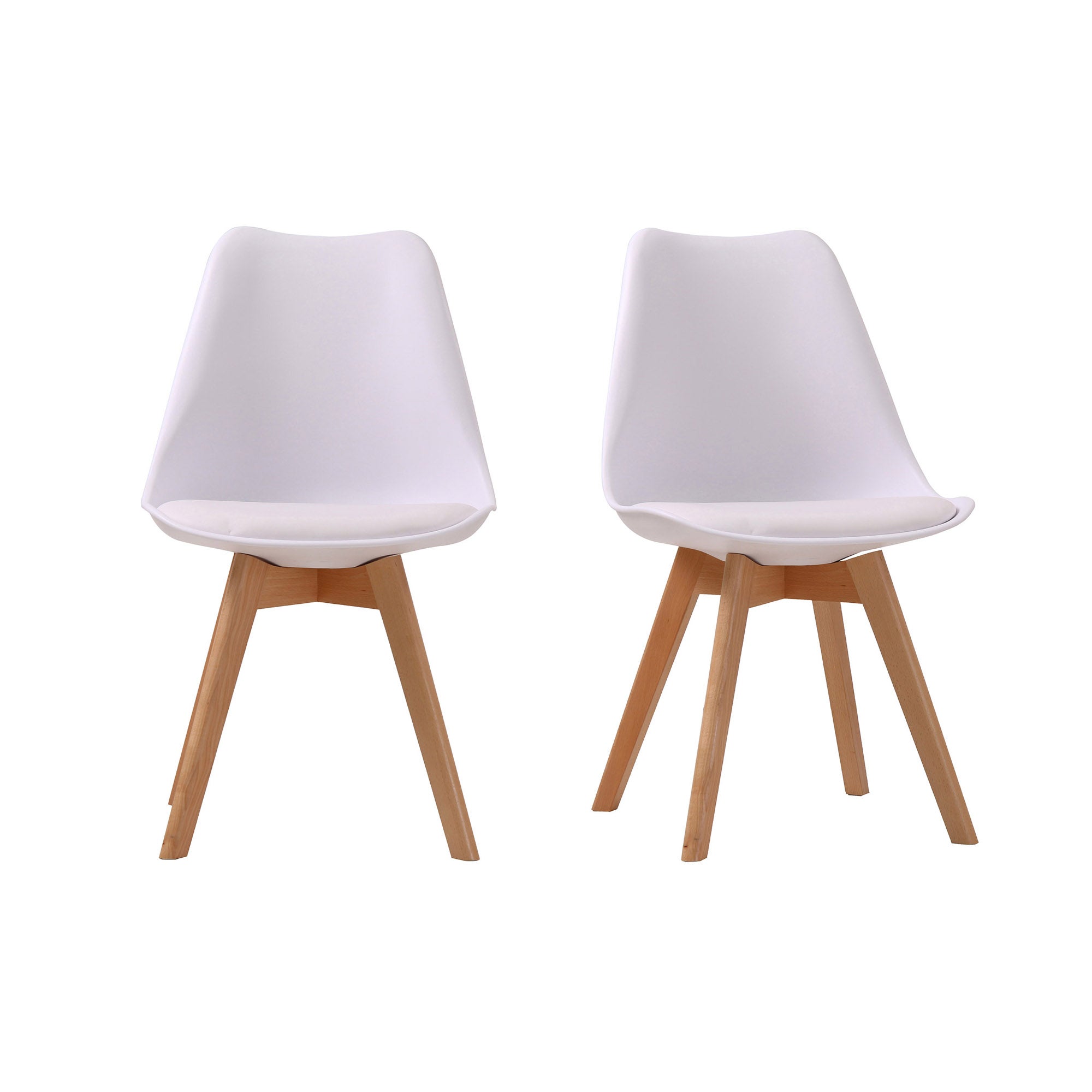 Vichy Set of 2 Dining Chairs White