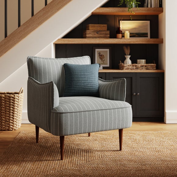 Rylee Brushed Pinstripe Occasional Armchair