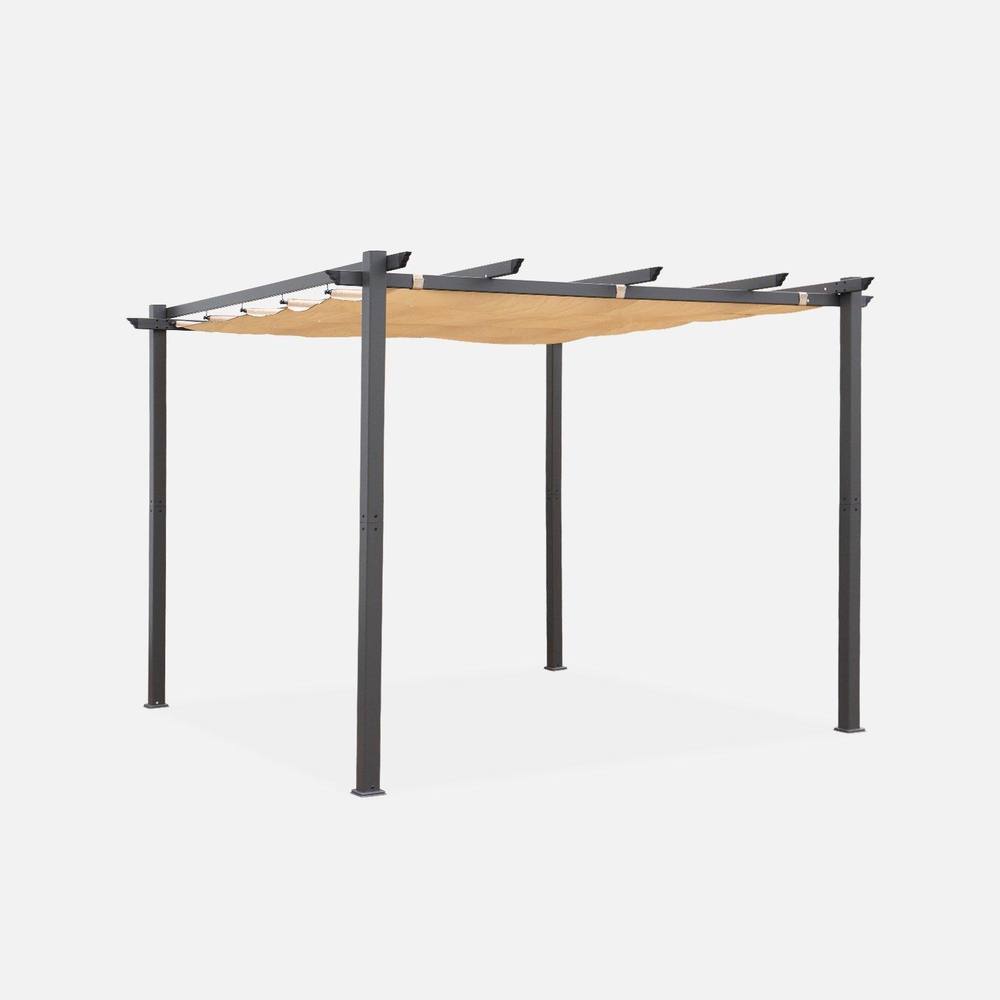 sweeek Replacement 3x3m Pergola Canopy Roof in Beige