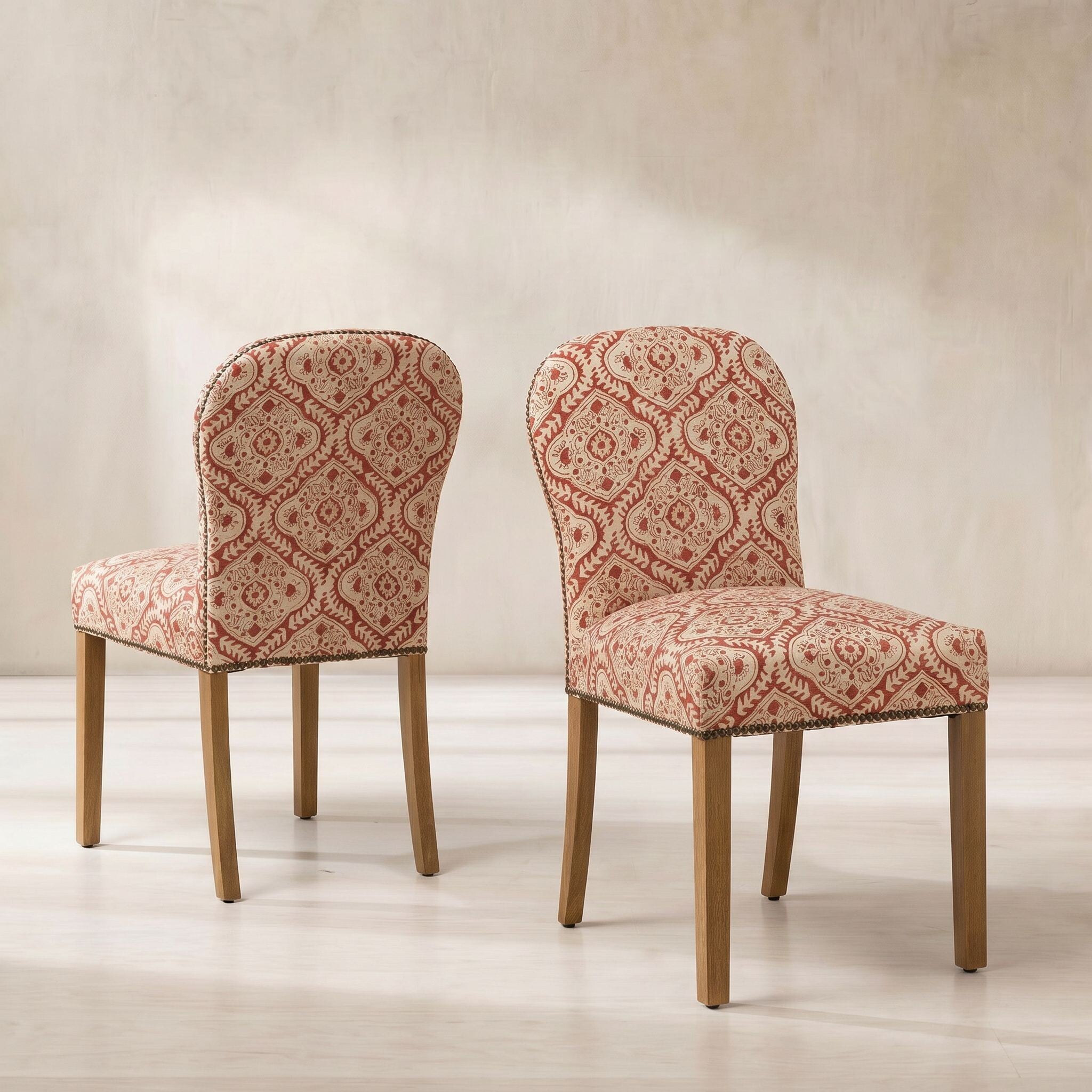 Gable x Linwood Dining Chair, Red Fabric | Barker & Stonehouse
