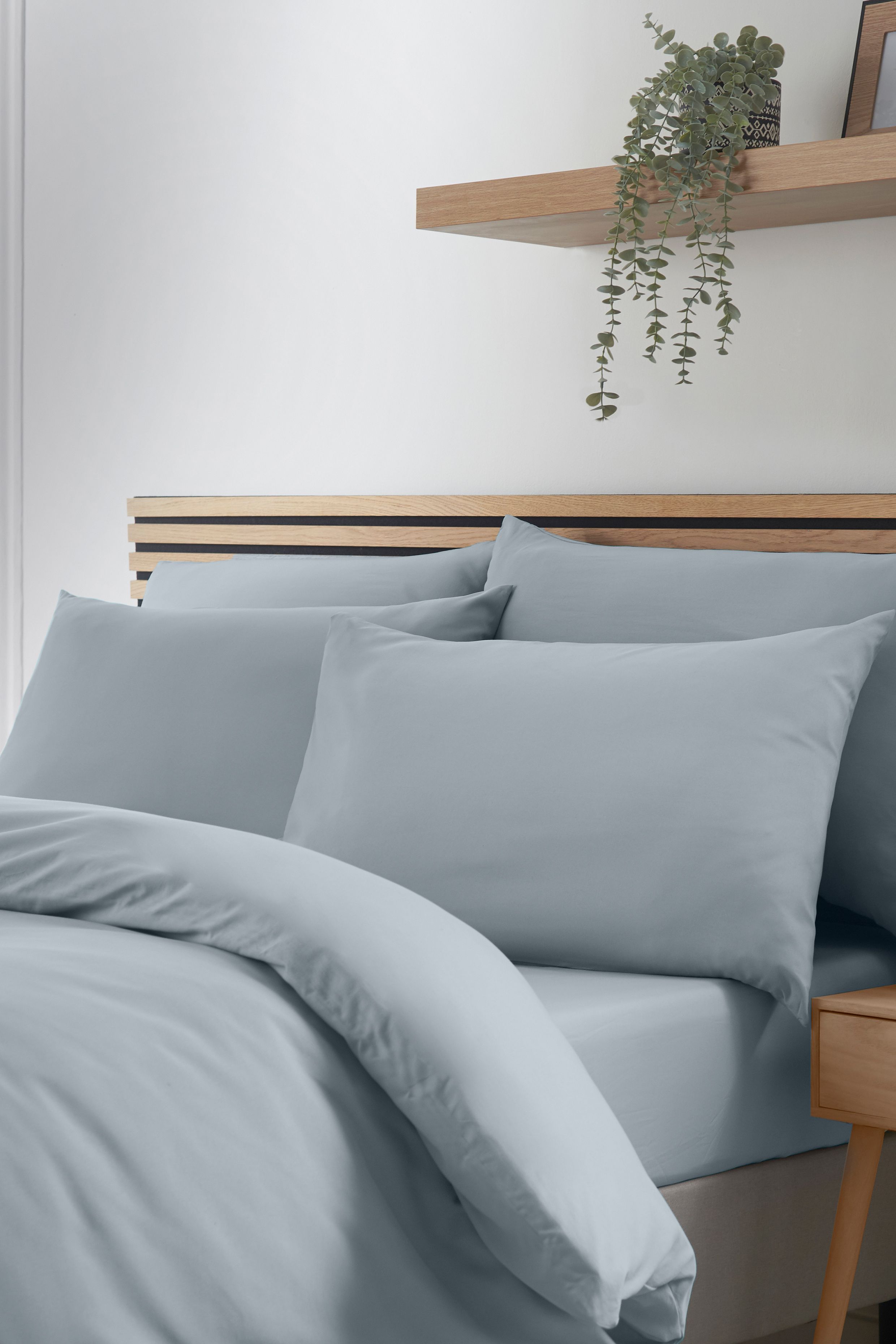 Catherine Lansfield So Soft Non Iron Standard Pillowcase Pack of 4 in Mid Grey