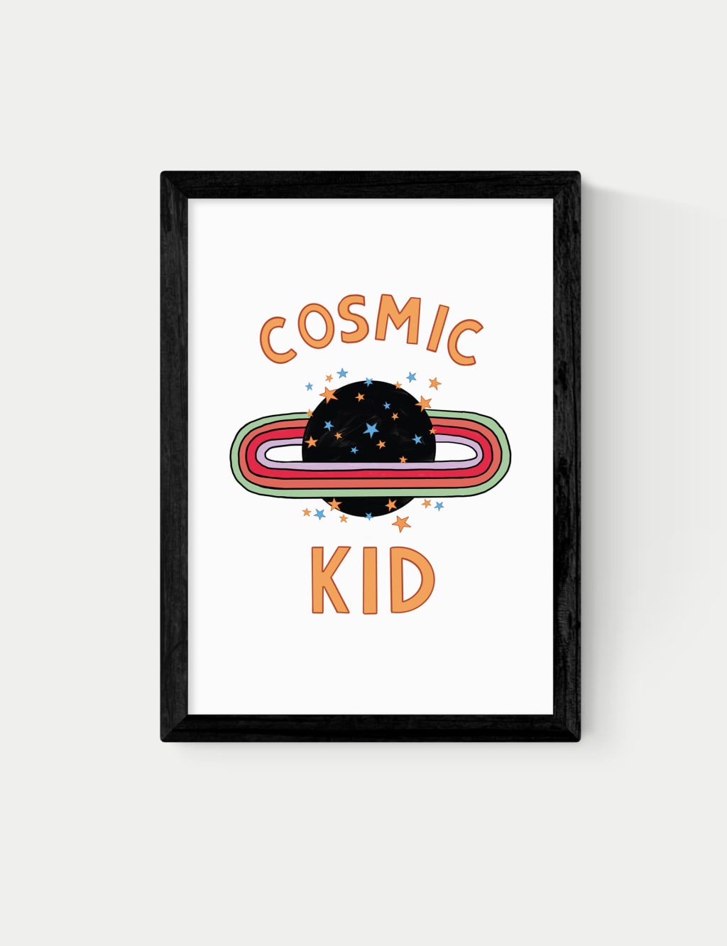 East End Prints Cosmic Kid Framed Art Black