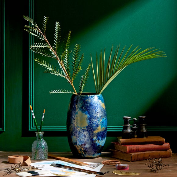 Glass Marble Effect Vase