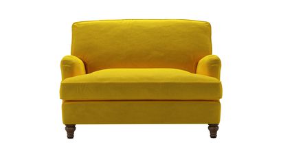 Bluebell Loveseat Sofabed in Canary Cotton Matt Velvet - sofa.com