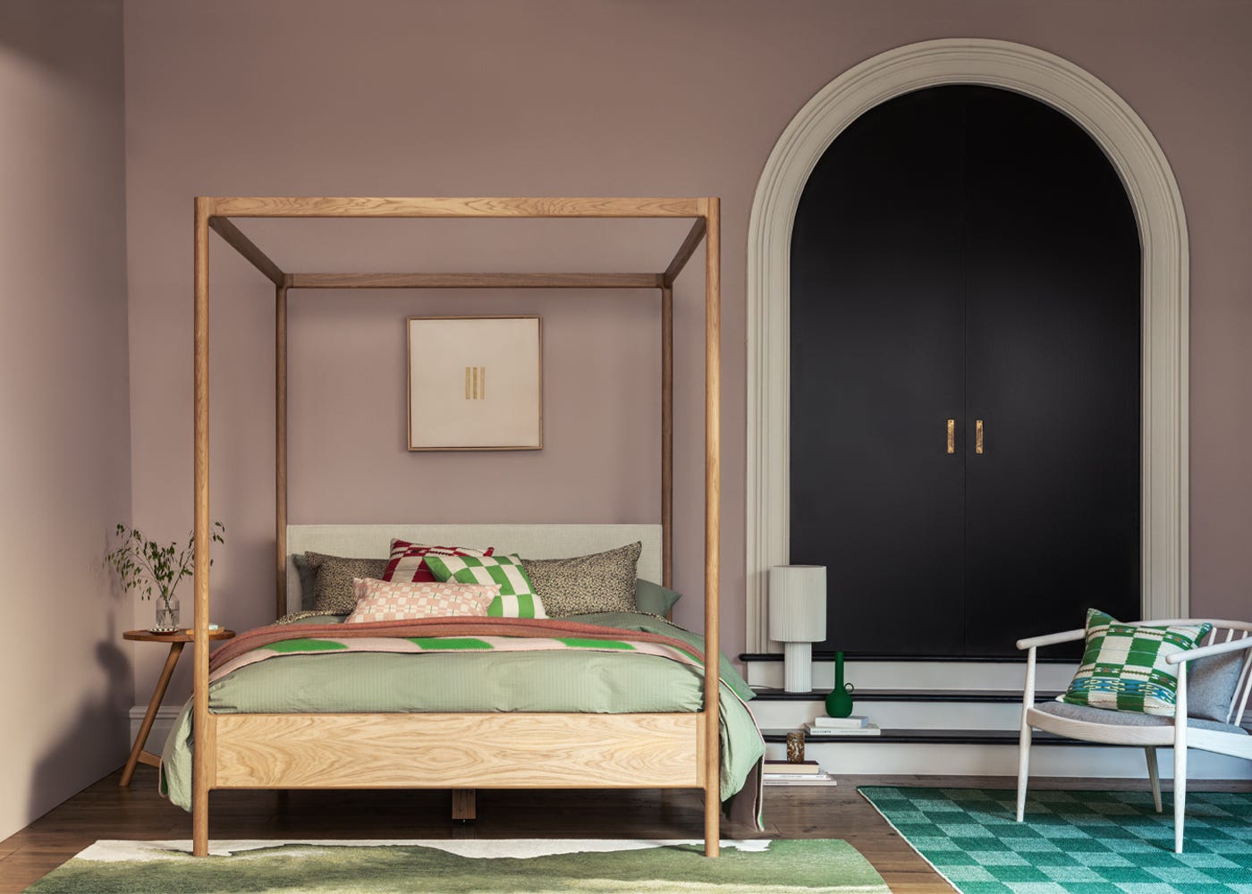 Heal's Marlow 4-Poster King Sized Bed in Oak 4