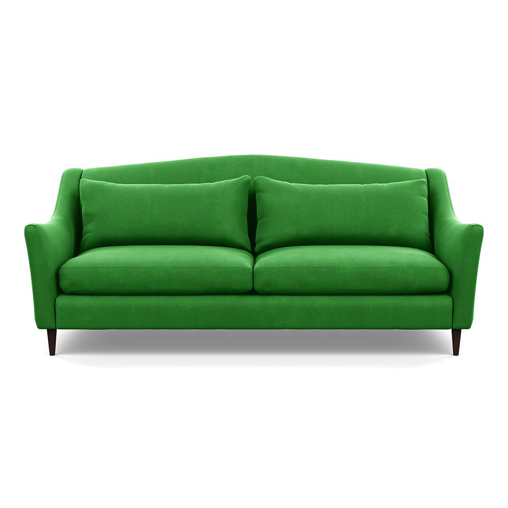 Heal's Somerset 4 Seater Sofa Varese Velvet Emerald Dark Stain