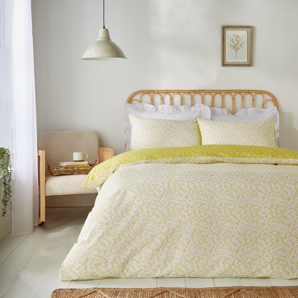 Annie Floral 144 Thread Count 100% Cotton Reversible Duvet Cover & Pillowcase Set