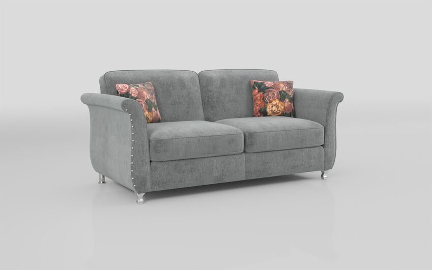 ScS Living Grey Fabric Spark 3 Seater Sofa