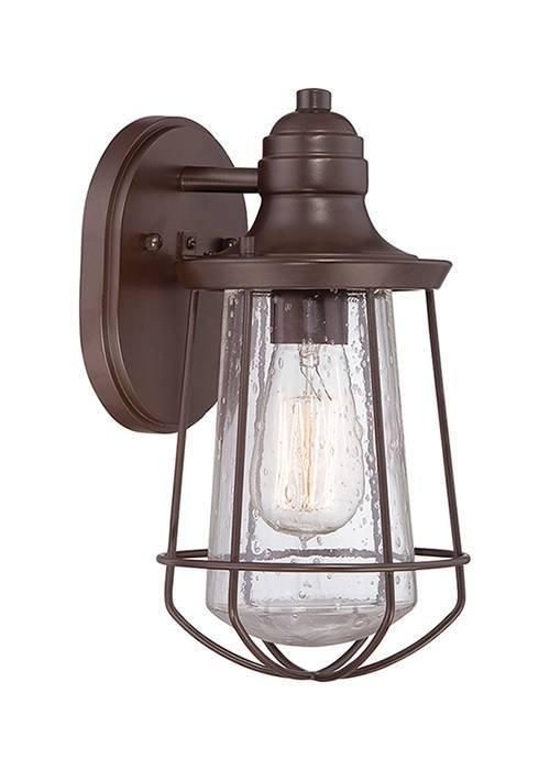Netlighting Marine 1 Light Ceiling Mini Pendant Western Bronze E27 in Brown