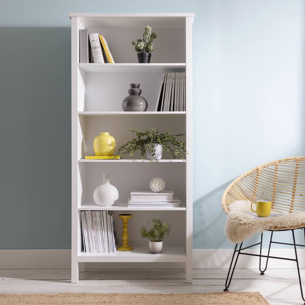 Nöa and Nani Hemming 5 Tier Tall Bookcase in White