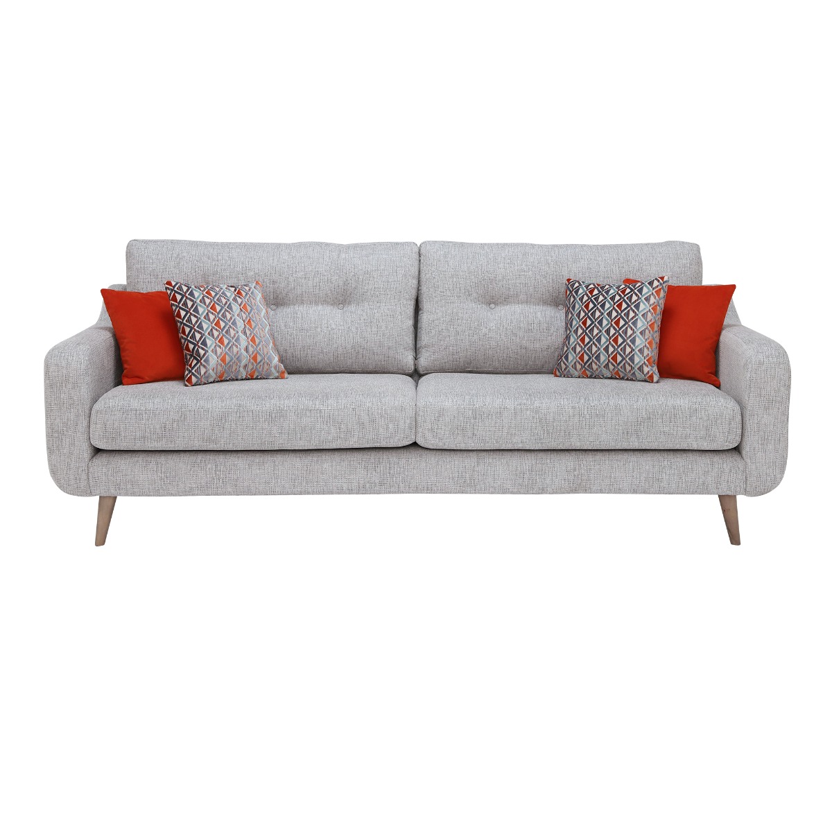 Myers Extra Large 4 Seater Fabric Sofa - Grey - W224 x D92 x H86cm - Barker & Stonehouse
