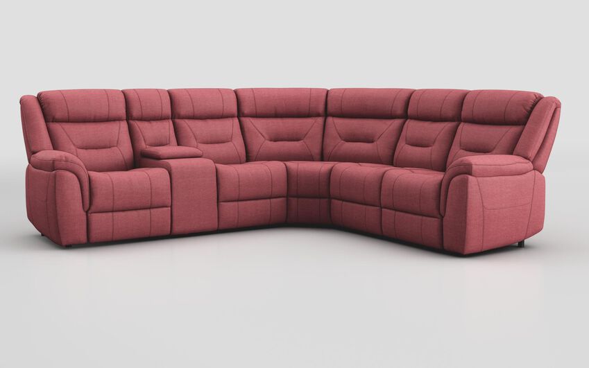 Pink Fabric Ainsdale 2 Corner 2 Sofa with Console