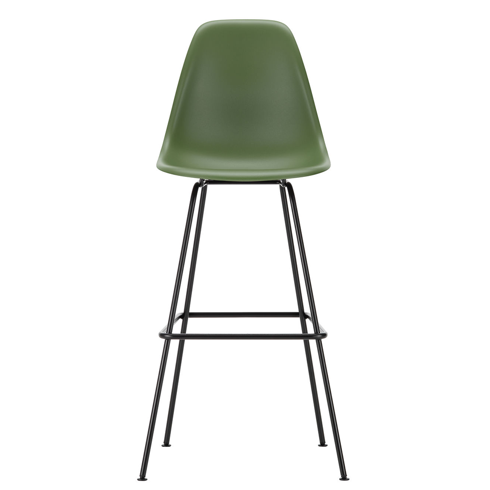 Vitra Eames Plastic Stool RE High Forest Basic Dark Powdered Legs