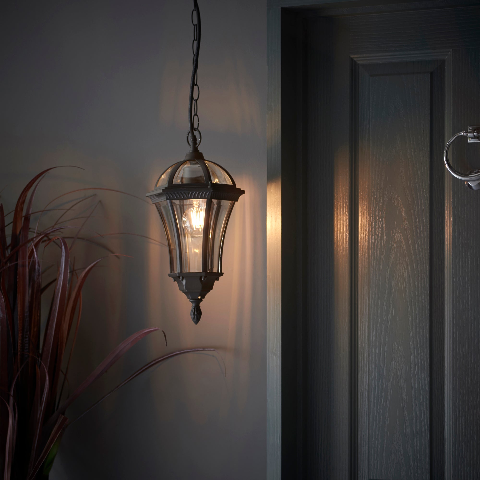 Vogue Drayton Outdoor Pendant Fitting Black