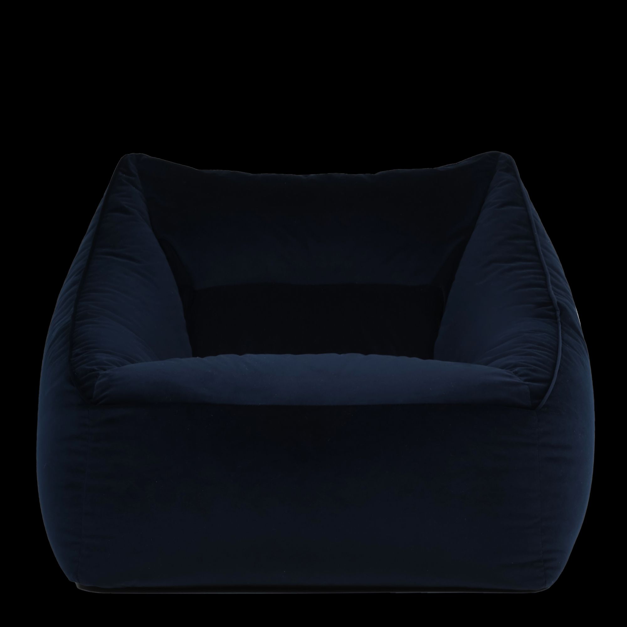 icon Natalia Velvet Adults Bean Bag Armchair, Large Beanbag Dusk Pink in Dark Blue