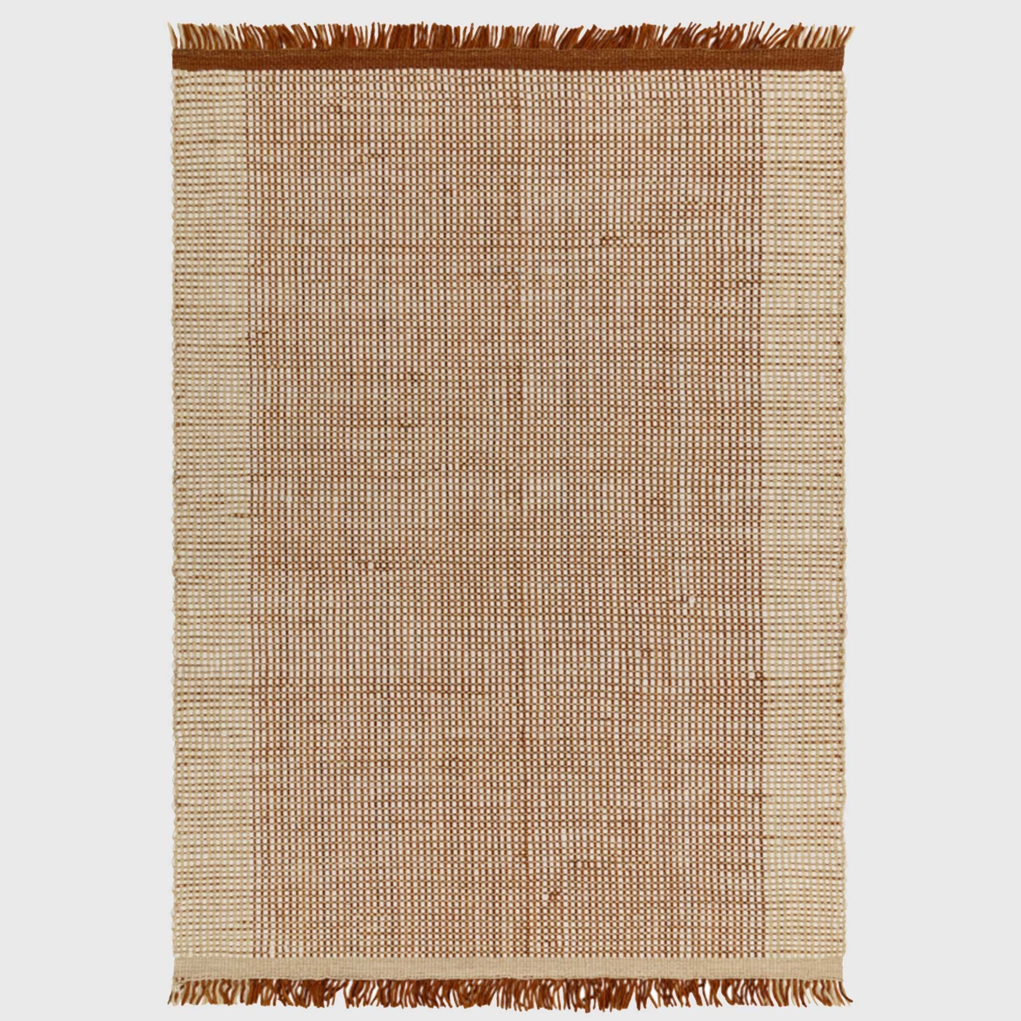 MYTHICAL 160X230CM RUST RUG, Square, Brown Wool | Barker & Stonehouse