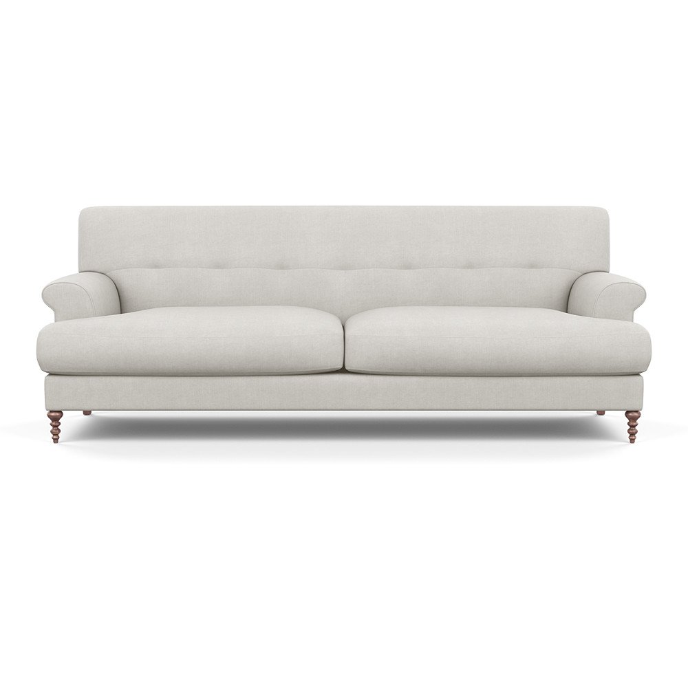 SCP Oscar 3 Seater Formal Sofa Capelo Linen-Cotton Sea Salt Walnut Feet