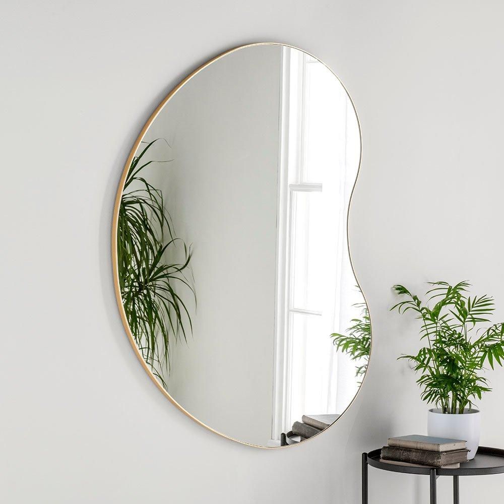 Yearn Mirrors Large Pebble Mirror Gold 111x81cm