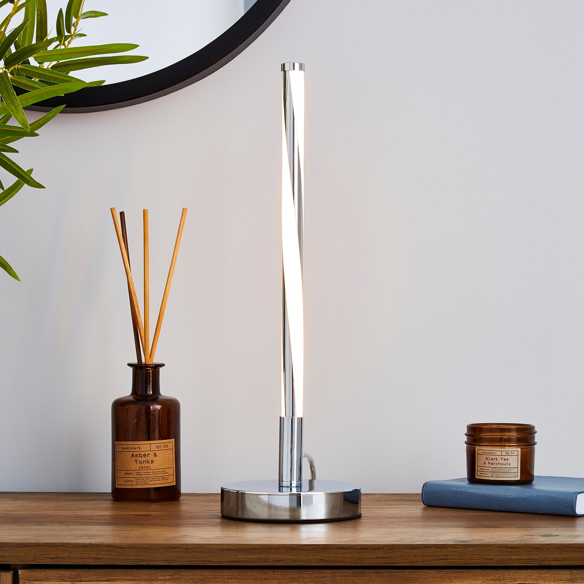 Hettie Integrated LED Table Lamp Grey