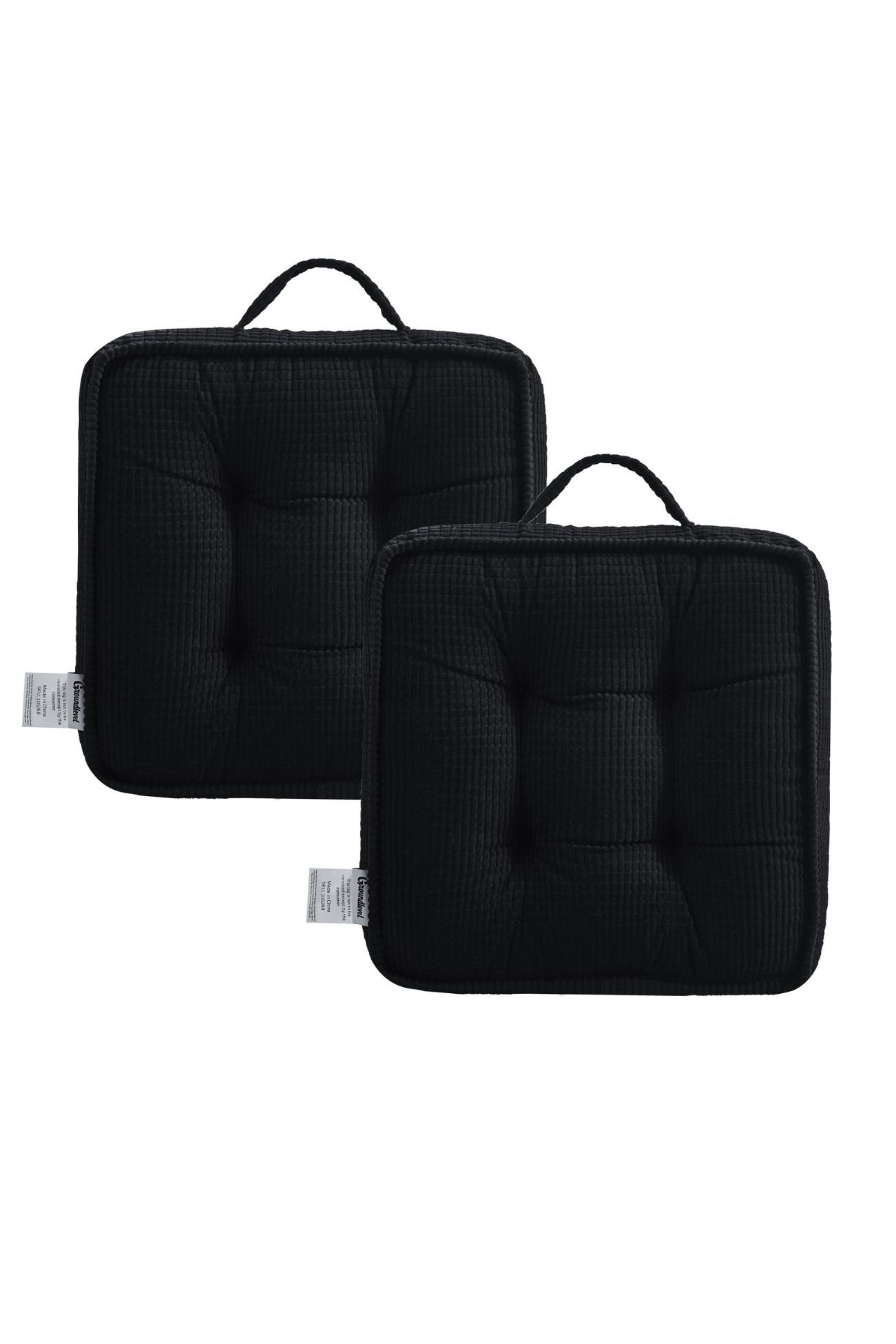 Ezysleep Outdoor / Indoor Set of 2 Seat Cushions in Black