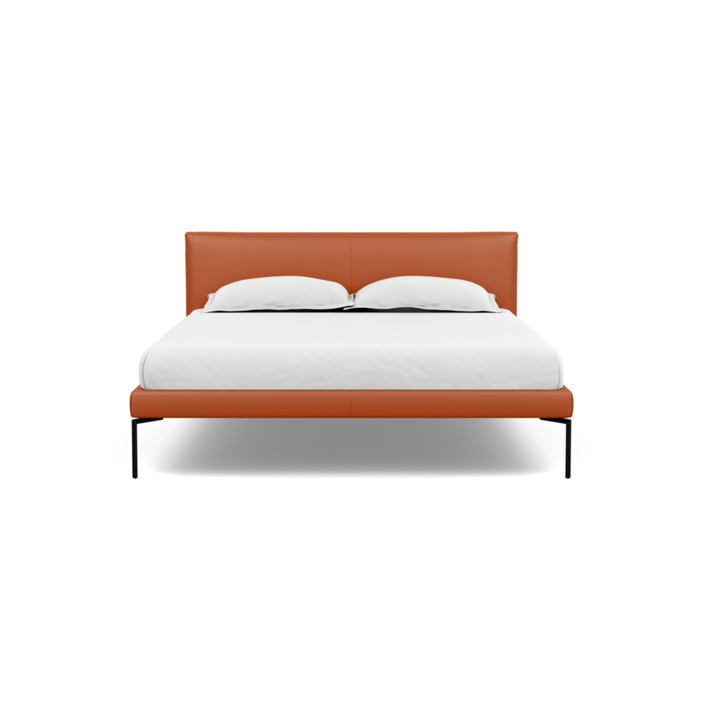 Heal's Matera Bedstead King Leather Hide Tobacco 7179