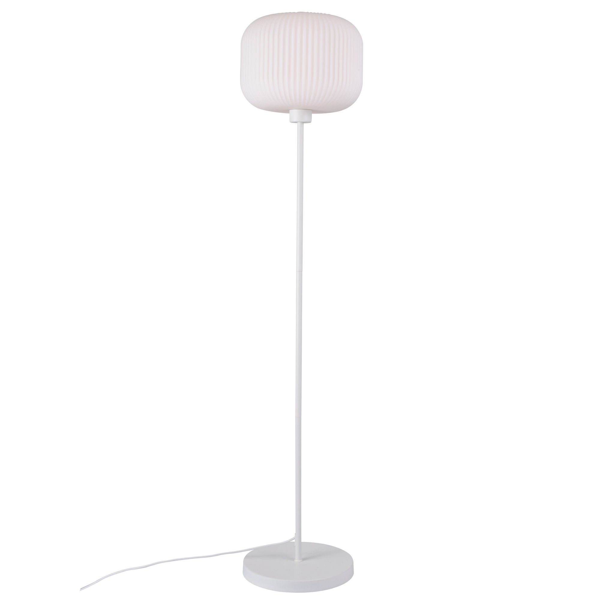 Nordlux Vintage Indoor Floor Lamp White Metal E27 Hand Blown Glass - Mains Powered, IP20