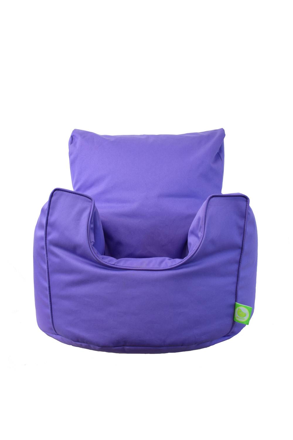 Bean Lazy Cotton Twill Purple Lilac Bean Bag Arm Chair with Beans Child / Teen size