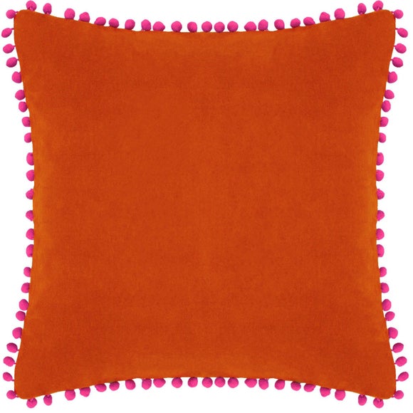 Velvet Pom Pom Cushion