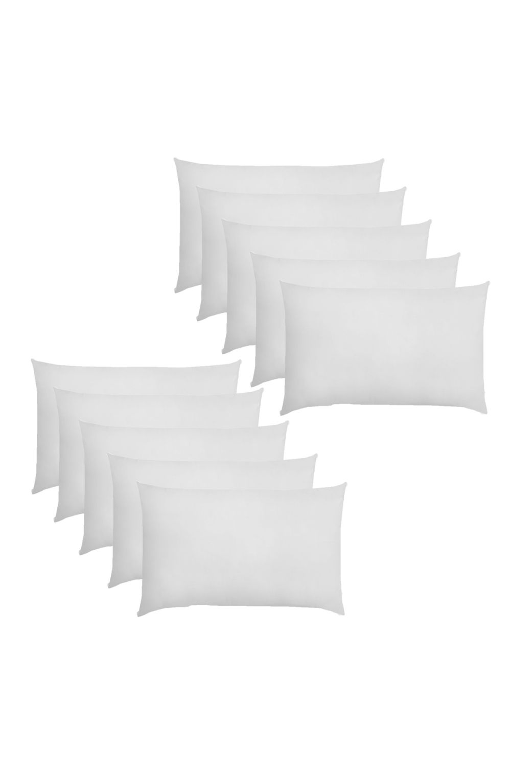 OHS 10 x Soft Polycotton Housewife Pillowcase Set in White