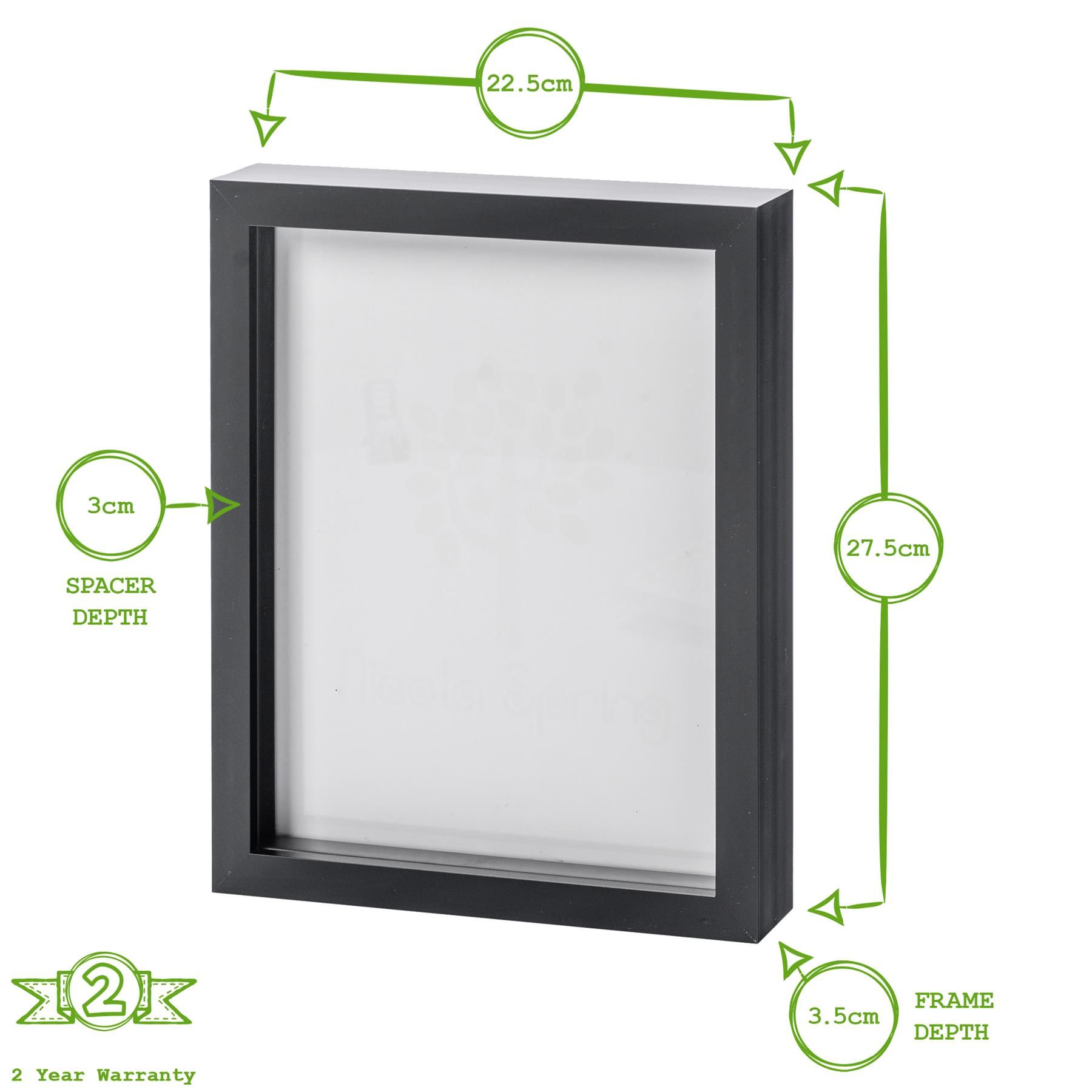 Nicola Spring 3D Box Photo Frame - 8 x 10" in Black 4
