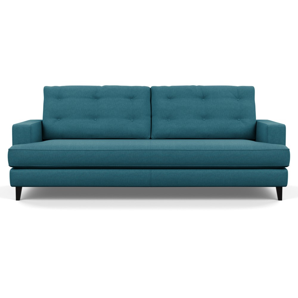 Heal's Mistral 4 Seater Sofa Brushed Cotton Cadet Black Feet
