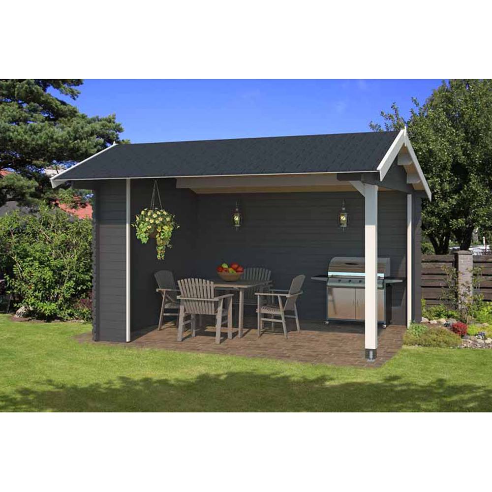 Lasita Maja Ltd Kirian 300-Log Cabin, Garden Room, Home Office - L420xW389.4xH273.6 cm in Light Brown 4