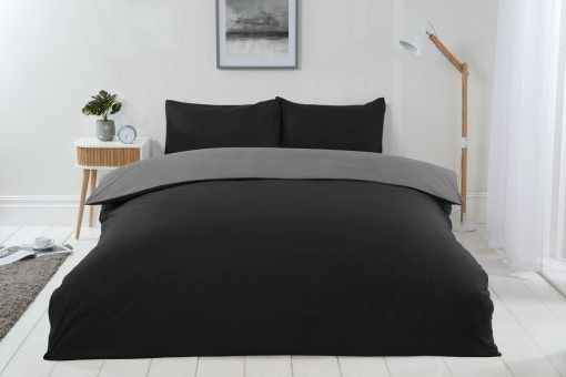 New Edge Blinds Brights Reversible Duvet in Black