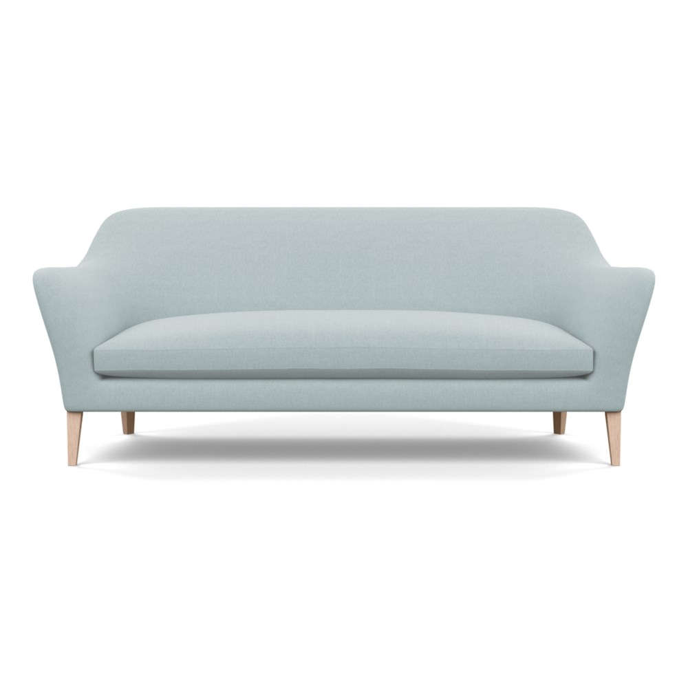Heal's Wallis 4 Seater Sofa Brushed Cotton Mist Natural Feet