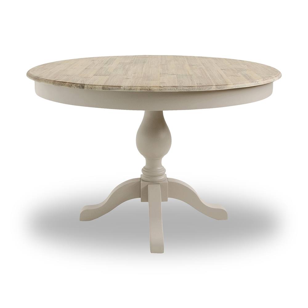 Statement Furniture Florence Large Pedestal Round Dining Table 120cm in Taupe
