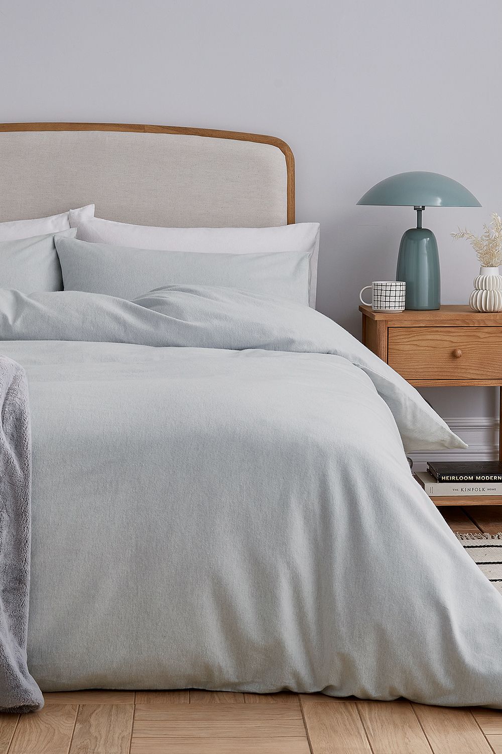 Helena Springfield 'HS Brushed Cotton' Duvet Cover Set in Silver