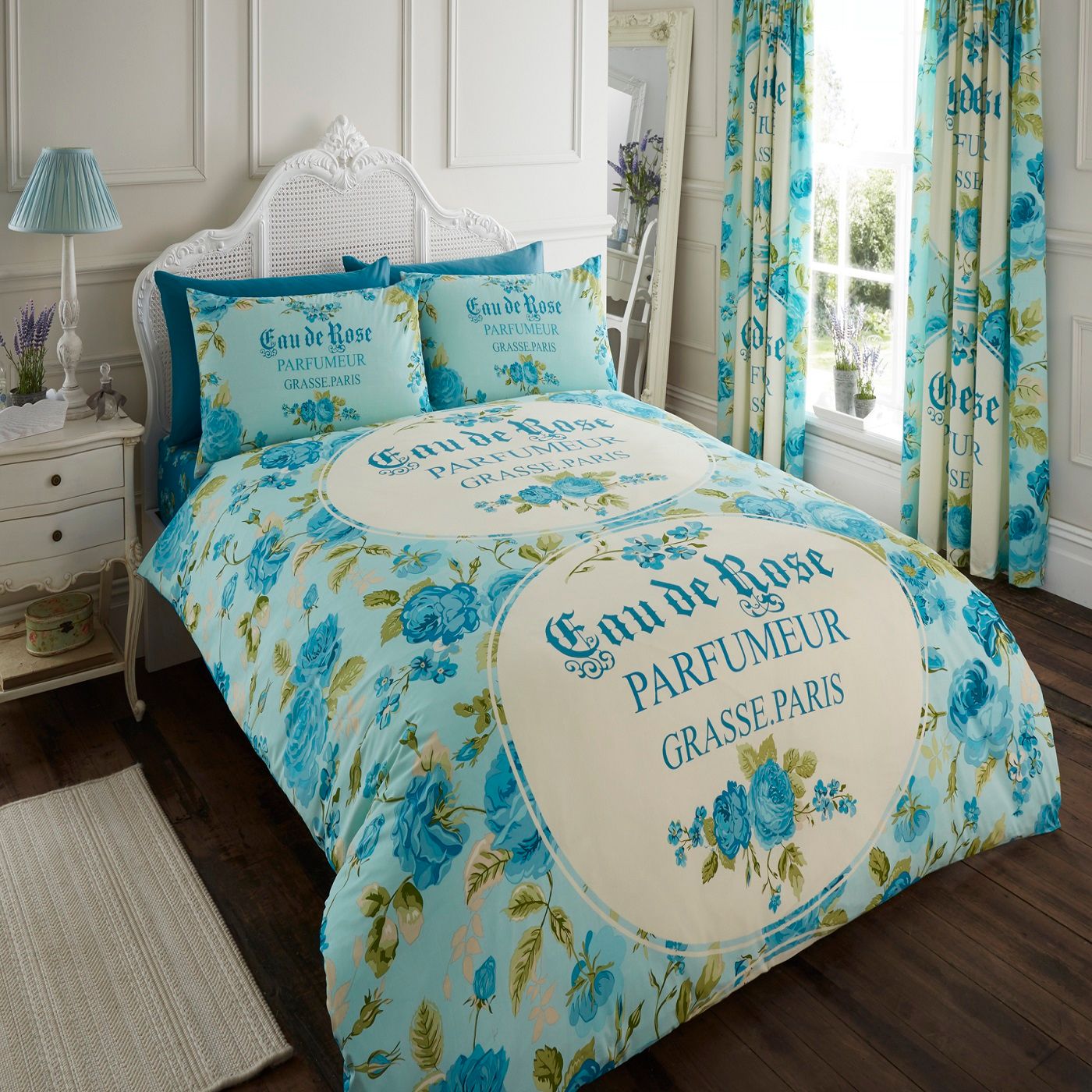 Smart Living Printed Polycotton IOLA Duvet Cover With Pillowcases in Teal