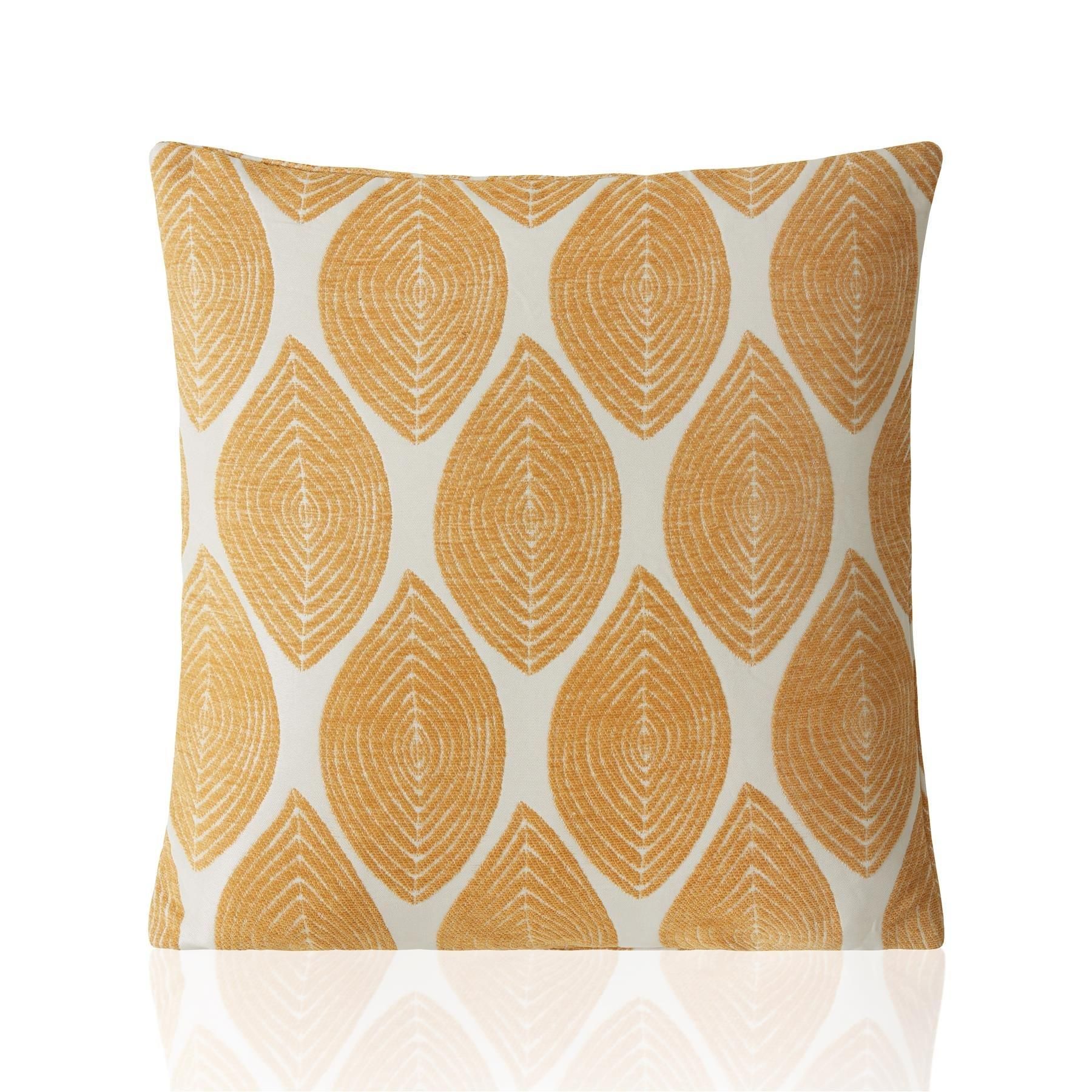 Luxury Living Luxury Bliss Cut Velvet Cushion in Yellow