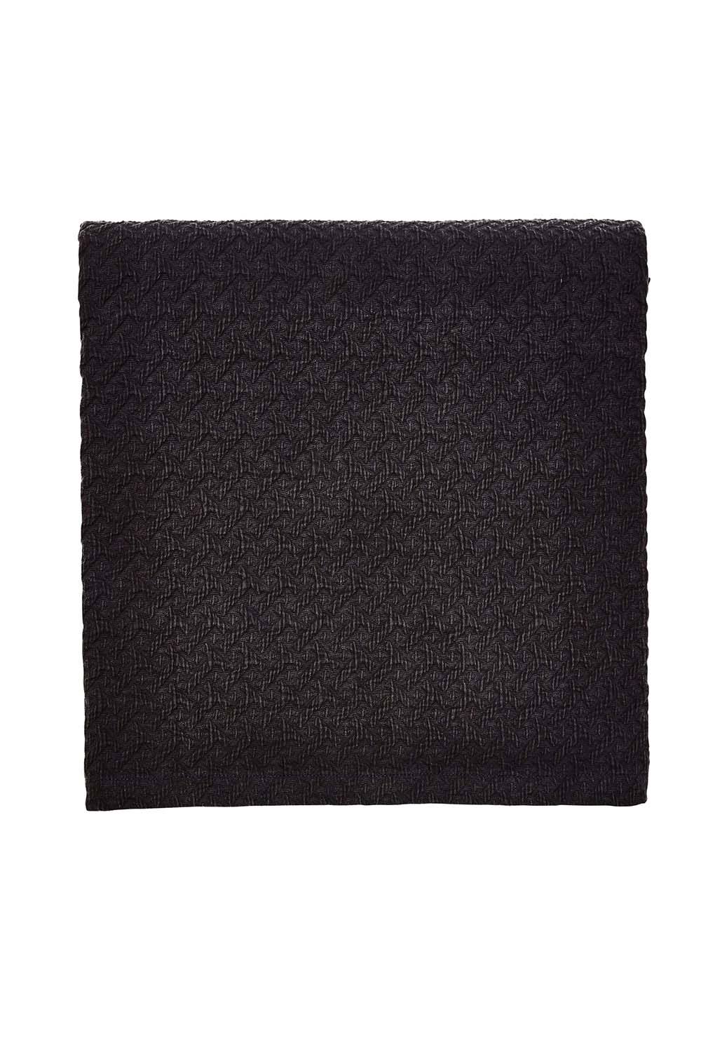 Ted Baker 'Diagonal T Matellase' Cotton Throw in Black