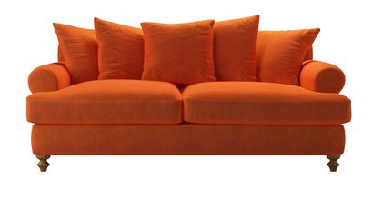 Teddy 3 Seat Sofabed in Paprika Smart Velvet - sofa.com
