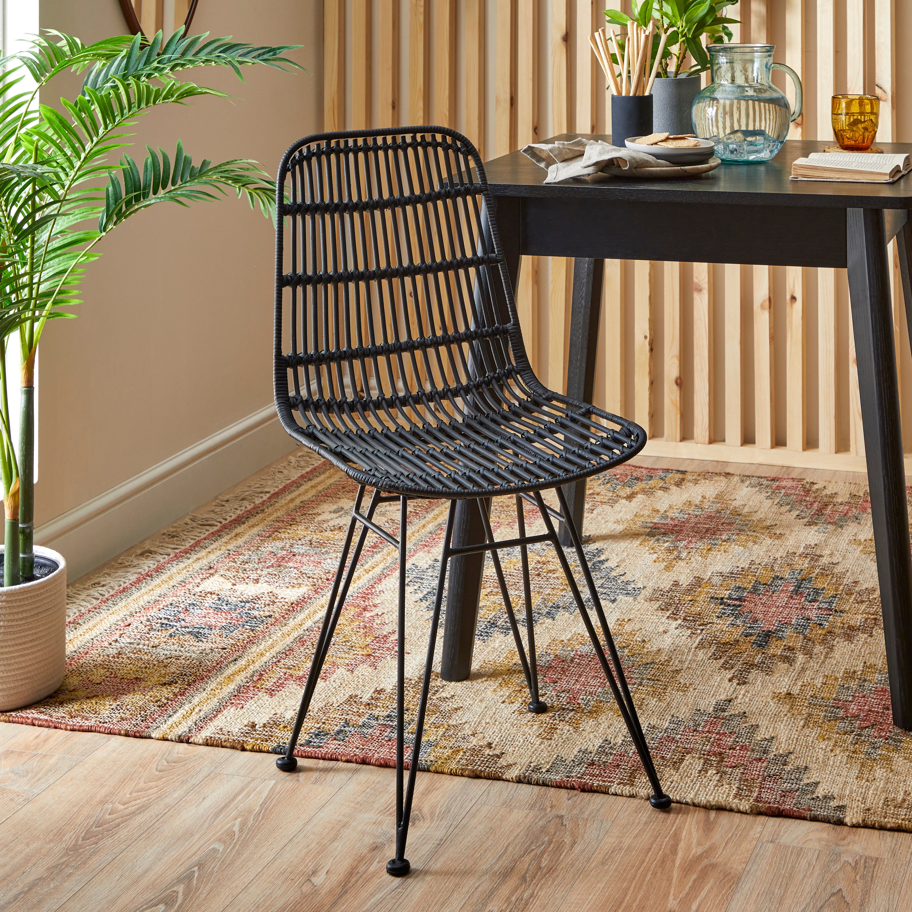 Pax Set of 2 Rattan Chairs Black