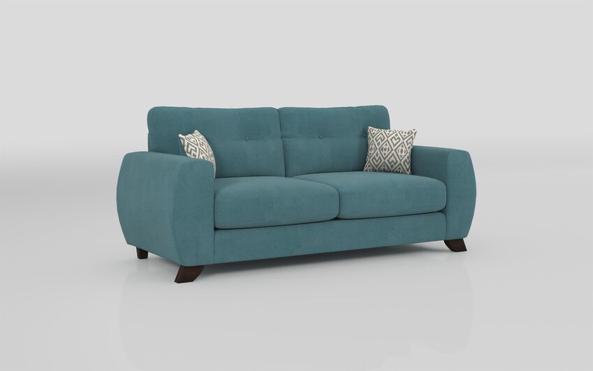 ScS Living Blue Aspen Fabric 4 Seater Standard Back Sofa
