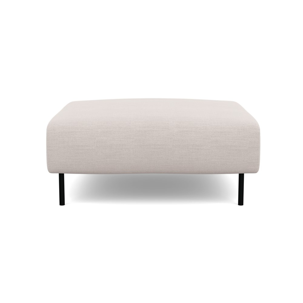 Heal's Luna Ottoman Tundra Texture Stone Black Feet