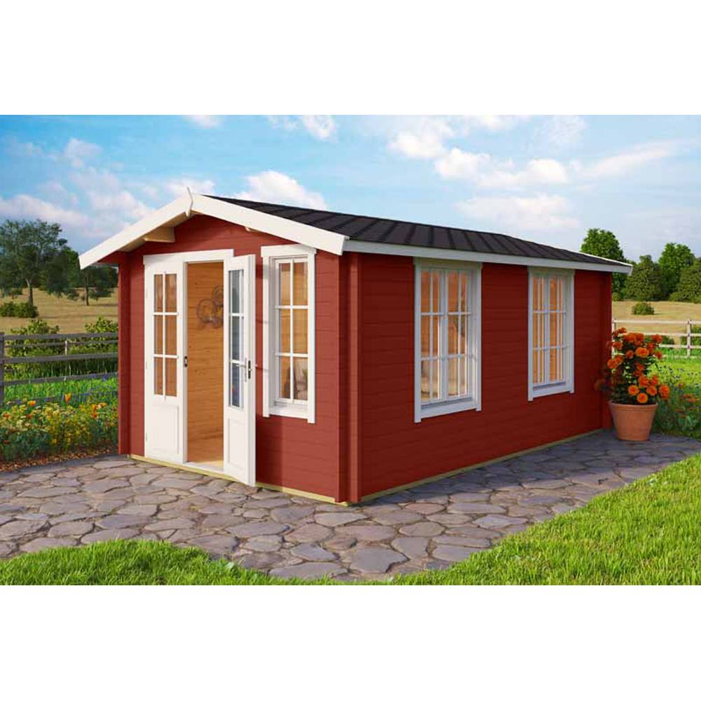 Lasita Maja Ltd Alexandra-Log Cabin, Garden Room, Home Office - L535xW347.6xH245.1 cm in Light Brown 5
