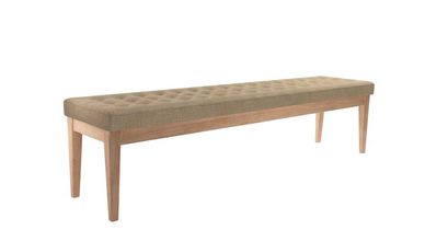 Buttons Bench in Flax Pure Belgian Linen - sofa.com