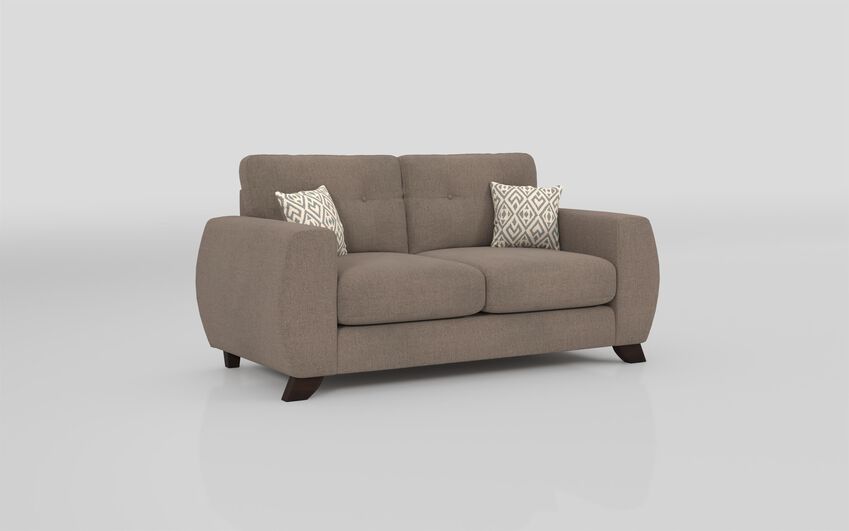 ScS Living Brown Aspen Fabric 2 Seater Standard Back Sofa